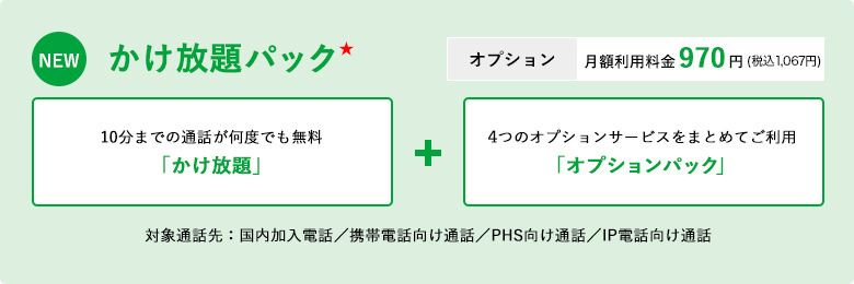 NEWかけ放題パック
